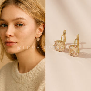 Anthro Beveled Crystal Square Mini Drops | Classic Sparkle for Your Fall Looks